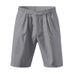 Men's Clothing Summer Casual Pants New Shorts Solid Color Light Plate Simple Linen Beach Pants_viptrois.com