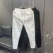 Men's Clothing Summer Thin Pants Men's Skinny Casual Jeans Solid Color All Match Trendy White Nine Point Cuff Pants Men_viptrois.com