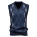 Men's Clothing Pullover Fashion Casual Sweater Men's Slim Fit V-Neck Fleece-Lined Knit Vest - Stylish Casual Pullover Sweater For Everyday Wear_viptrois.com