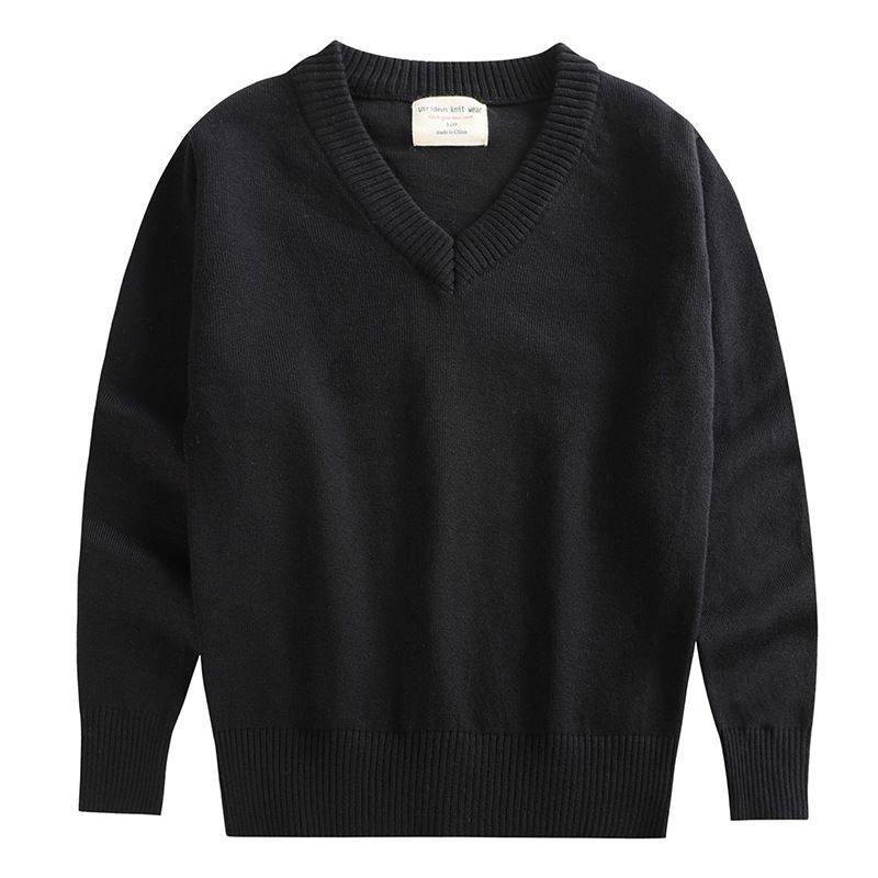 Miso BearSolid Color Girls Pullover Long-Sleeved Children's Sweater, Parent-Child Outfit_viptrois.com