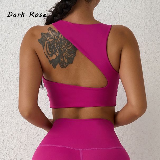 DIAS FIT JOY Nylon Beauty Back Sports Bra Women's Shockproof Yoga Bra Gathering Running Sports Vest_viptrois.com