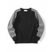 New Long Sleeved Knitted Sweater With Men's Splicing, Contrasting Color Stripes, Light Mature Style_viptrois.com