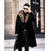 Men's Clothing Men's Winter Fur Coat, Hooded Long Imitation Mink Fur Loose Casual Warm Fur Coat_viptrois.com