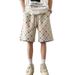 Men's Clothing Design Sense Trendy Summer Shorts Men's Loose Trendy Street Sports Leisure American Style Hole Plaid Five Point Shorts_viptrois.com