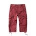 Men's Clothing Men's Loose Multi Pocket Overalls Washed Cropped Pants 7 Point Pants Loose Cotton_viptrois.com