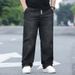 Men's Plus Size Relaxed Fit Straight Leg Jeans - High Waist Stretchy Comfort For Big & Tall Gentlemen (XL-8XL, Multiple Colors)_viptrois.com