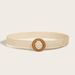 Women's Belts New Braided Belt For Women Jeans PP Grass Ladies Silicone Round Buckle Belt Waist Seal_viptrois.com