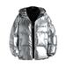 Men's Clothing Winter Fashion Thick Hooded Cotton Padded Jacket With Glossy Finish, Hero Letter Casual Puffer Jacket Cotton Padded Coat_viptrois.com