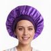 solid color wide brim elastic adult sleeping cap men and women fashion hair care beauty shower cap satin chemotherapy cap_viptrois.com