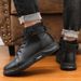 European Warm Series 2025 Plus Size Trendy Martin For Men British Style With Fleece Lining Warm High-top Men's Casual Leather Boots_viptrois.com