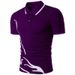 Printed Short-sleeved T-shirt European Size Men's Casual Lapel POLO Shirt For Men_viptrois.com