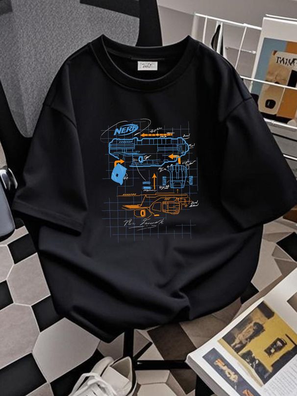 Nerf Deconstructed Gun - 's T-Shirt Stylish Breathable Graphic Top For Everyday Wear Casual Summer Designer Clothes Streetwear Versatile_viptrois.com