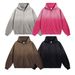 Heavyweight 450G Washed-Dye Hoodie – Vintage-Inspired Zip-Up Sweatshirt With Mouse Pocket & Faded Ombre_viptrois.com