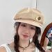 Korean Style Button Octagonal Cloud For Women, Spring And Autumn Thin Large Head Circumference Painter Newsboy Hat,_viptrois.com