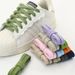 Shoelace Classic Trend 8mm Flat Double Terylene Cotton Shoelace Suitable For Casual Shoes Sneakers Board Shoes_viptrois.com