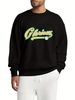 Spring And Autumn Essential: Men'S Long - Sleeve Hoodless Sweatshirt_viptrois.com