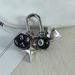 Ins Exquisite Retro Black Lucky Dice String Keychain Fashion Bag Pendant Student School Bag Pendant_viptrois.com