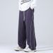 Men's Clothing Men's Casual Pants Spring And Autumn New Trend Brand Simple Wide Leg Pants High Street Side Stripes Loose Sports Pants Men_viptrois.com