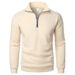 Men's Half Zip Stand Collar Sweatshirt - Casual Pullover Long Sleeve Top, Soft & Breathable, Loose Fit For Comfort_viptrois.com