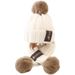 Baby hat scarf two-piece boys and girls Autumn and winter woolen hat children's thick warm knit hat_viptrois.com