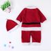 Children's Christmas onesie Santa Claus style clothing and hat two-piece set_viptrois.com