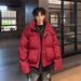 Gypsy Red Down Cotton Clothes Men's Winter Thickened Warm Bread Clothes American High Street Design Sense Ruffian Handsome Jacket_viptrois.com
