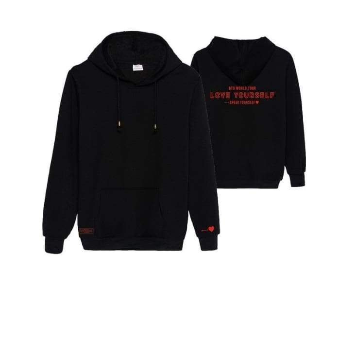 New Black Cotton Hoodie Made Zipper Teen Cardigan Sweatshirt_viptrois.com