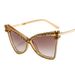 Cat's Eye Diamond Ladies' European And American Personality Sunglasses T Shaped Decorative Sunglasses Cross Border Hot Selling Sunglasses_viptrois.com