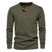 2025 Spring And Autumn New Cross-border Men's Corduroy Casual Henry Slim-fit Solid Color Long Sleeve T-Shirt_viptrois.com