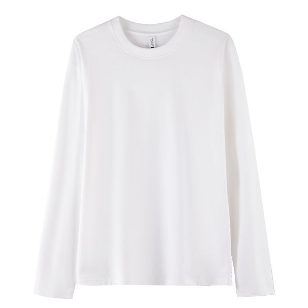 230g Heavyweight Long Sleeve Pure Men's Inner Wear Round Neck Women's Autumn Winter Couple's Base Combed Cotton_viptrois.com