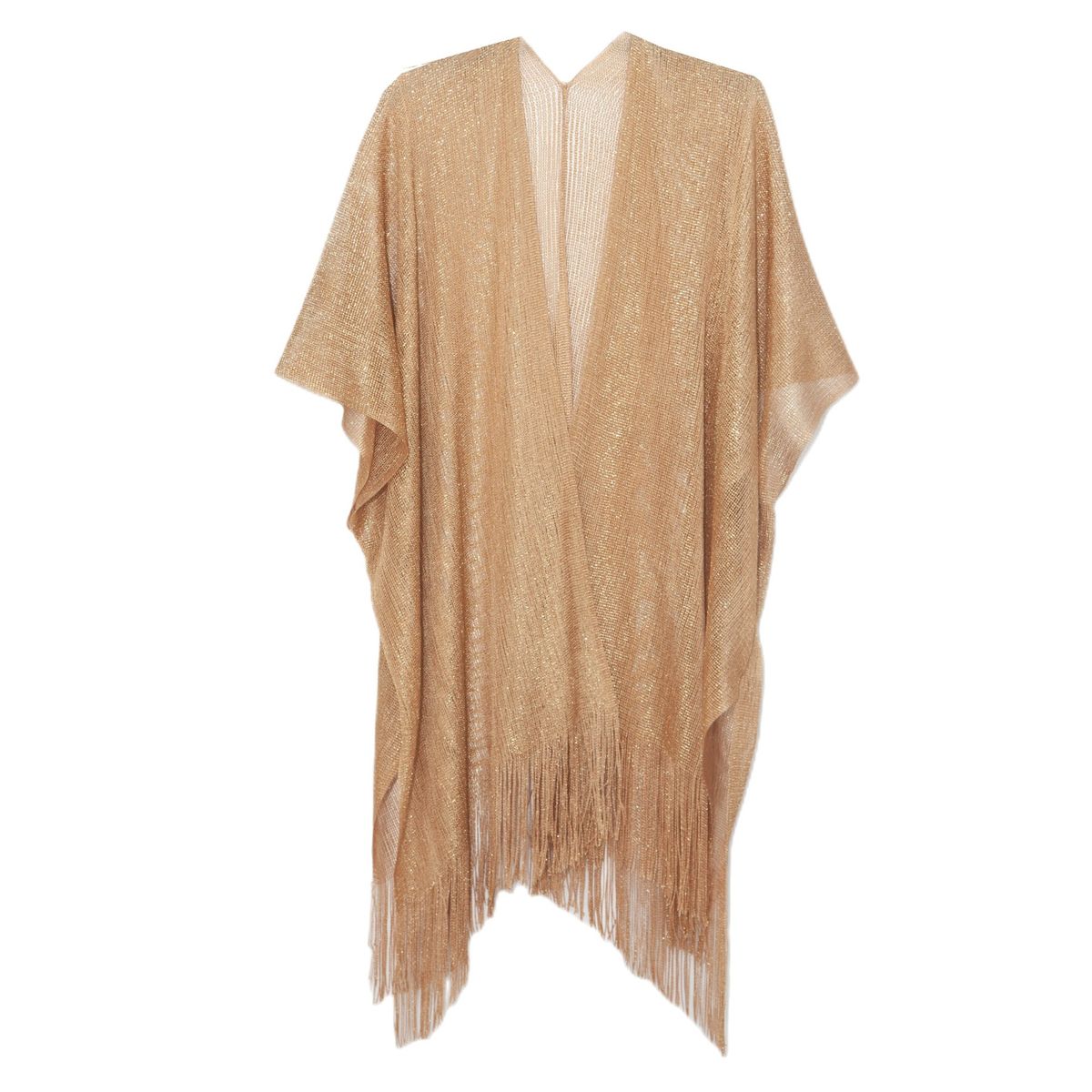 Unisex Cuff filigree tassel cape women's solid color summer transparent thin shawl_viptrois.com