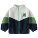 kids'clothing Children's fleece coat children's top boy's thick matching color zipper coat tide_viptrois.com