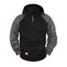 Men's Hoodie, Spring And Autumn Zipper Sports Hoodie, Half-Zipper Color-Blocked Arm Pocket Top_viptrois.com