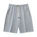 Men's Clothing Men's Retro Terry Sports Sweatpants And Casual Shorts Set Heavyweight Summer Knitted Five Point Drawstring 10 Colors_viptrois.com