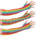 Women's Rainbow Fishnet Gloves - Colorful Hollow Mesh, Sexy Dance & Festival Party Costume Accessories (Stretchy & Glamorous)_viptrois.com