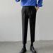 Men's Clothing Version Slim Small Straight Pants Men's Casual Pants Trend 9 Nine Points Suit Pants_viptrois.com