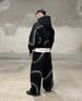 Men's Clothing Retro Gradient Hooded Cardigan Sweatshirt Loose And Comfortable High Street Design Jacket Pants_viptrois.com