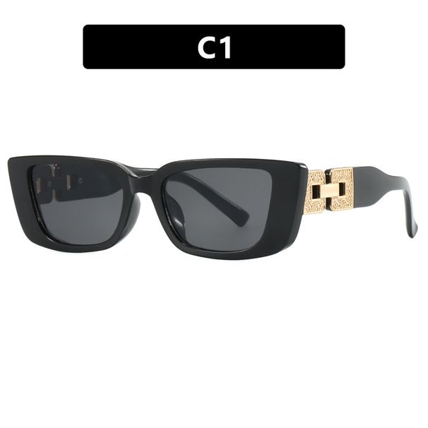 Cat Eye Narrow Frame Chain Foot Sunglasses Cross Border Sunglasses European And American Fashion Small Frame Street Shooting Women's Sunglasses Trend_viptrois.com