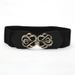 European and n fashion retro rose to button wide version of the waist elastic down dress lady belt_viptrois.com