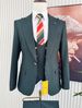 CT Korean Style Fashion Men's Printed Set 3-Piece Suit_viptrois.com