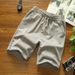 Men's Clothing Summer Beach Pants Men's Casual Running Sports Shorts Men 5 Points Straight Ins_viptrois.com