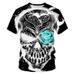 New Skull 3D Digital Printed Casual Trendy Men's Short Sleeved T-shirt_viptrois.com