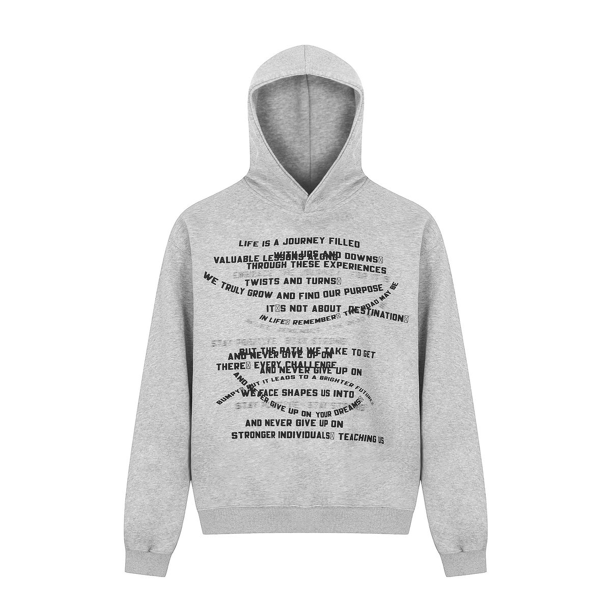 Men's Clothing Autumn And Winter Design Letter Print Sweatshirt Loose Casual Hooded Sweatshirt_viptrois.com