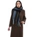 Unisex Scarf with floral fringe striped scarf shawl_viptrois.com