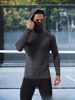 Outdoor Sports High Elastic Quick Drying Cycling Training Tight Turtleneck Hooded Long Sleeve Sweater_viptrois.com