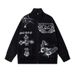 Oversized Knit Sweater – Unisex Distressed Graphic Pullover With Luxe Faux Fur Texture"_viptrois.com