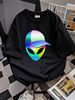 Alien Head Trippy Techno Rave EDM Music Festival T Shirt Stretched Summer Unisex Slightly Designer Clothes Fashion Graphic Homme_viptrois.com