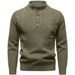 2025 Autumn Winter New British Henry Collar Sweater Men's Fashion Trend Casual Knitwear Wholesale_viptrois.com