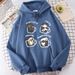 Harajuku Style Cat Print Hoodie Set – Playful & Cozy Matching Outfit (Black/White/Pink)_viptrois.com