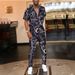 Men's Clothing Summer Sports Short Sleeved + Long Pants Two Piece Men's Casual Suit Hawaiian Beachwear Short Sleeved Shirt_viptrois.com